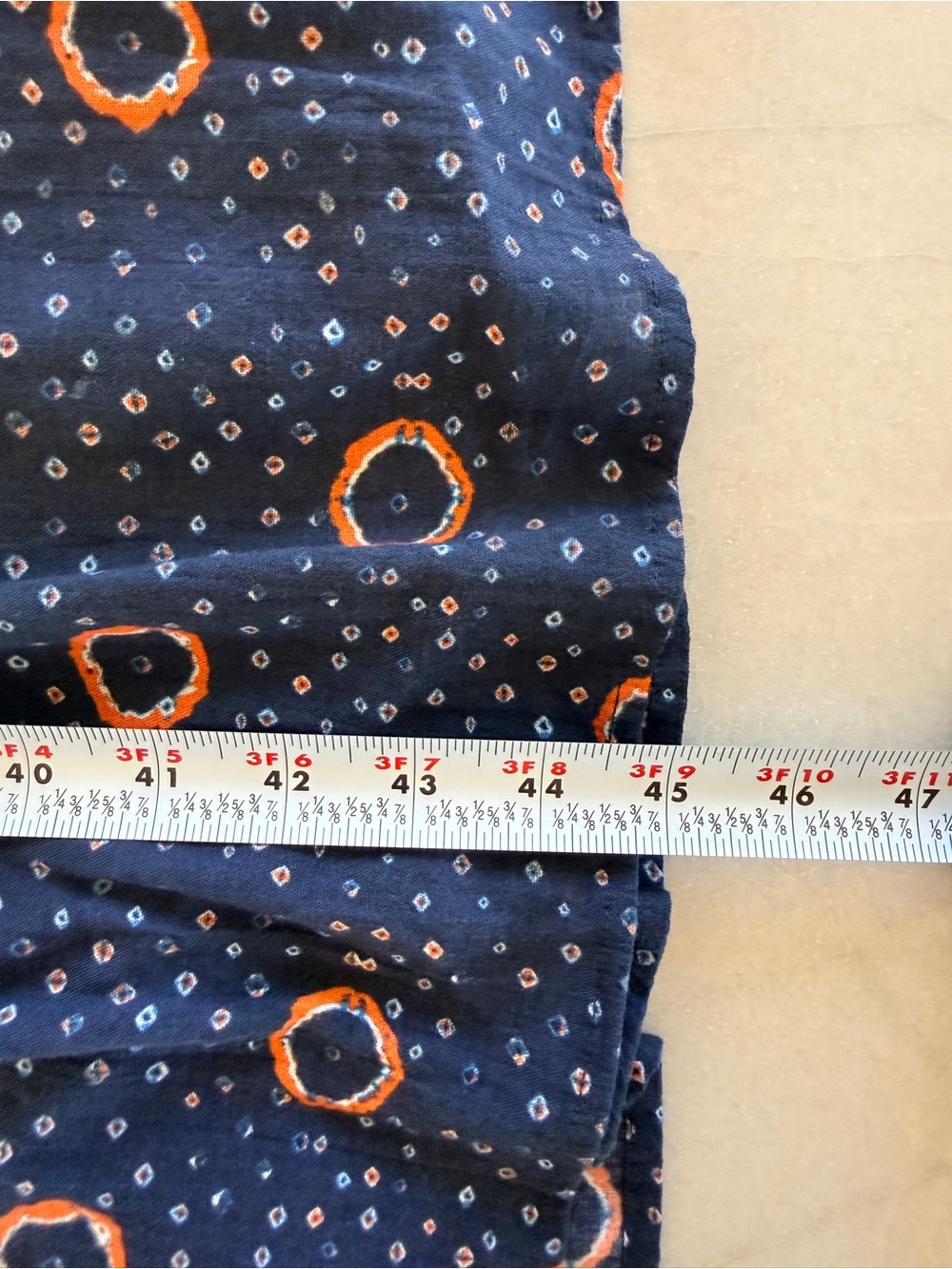Apiece Apart Daphne Dress in Shibori Dot Midi Navy Blue Orange Womens Small - Picture 16 of 16